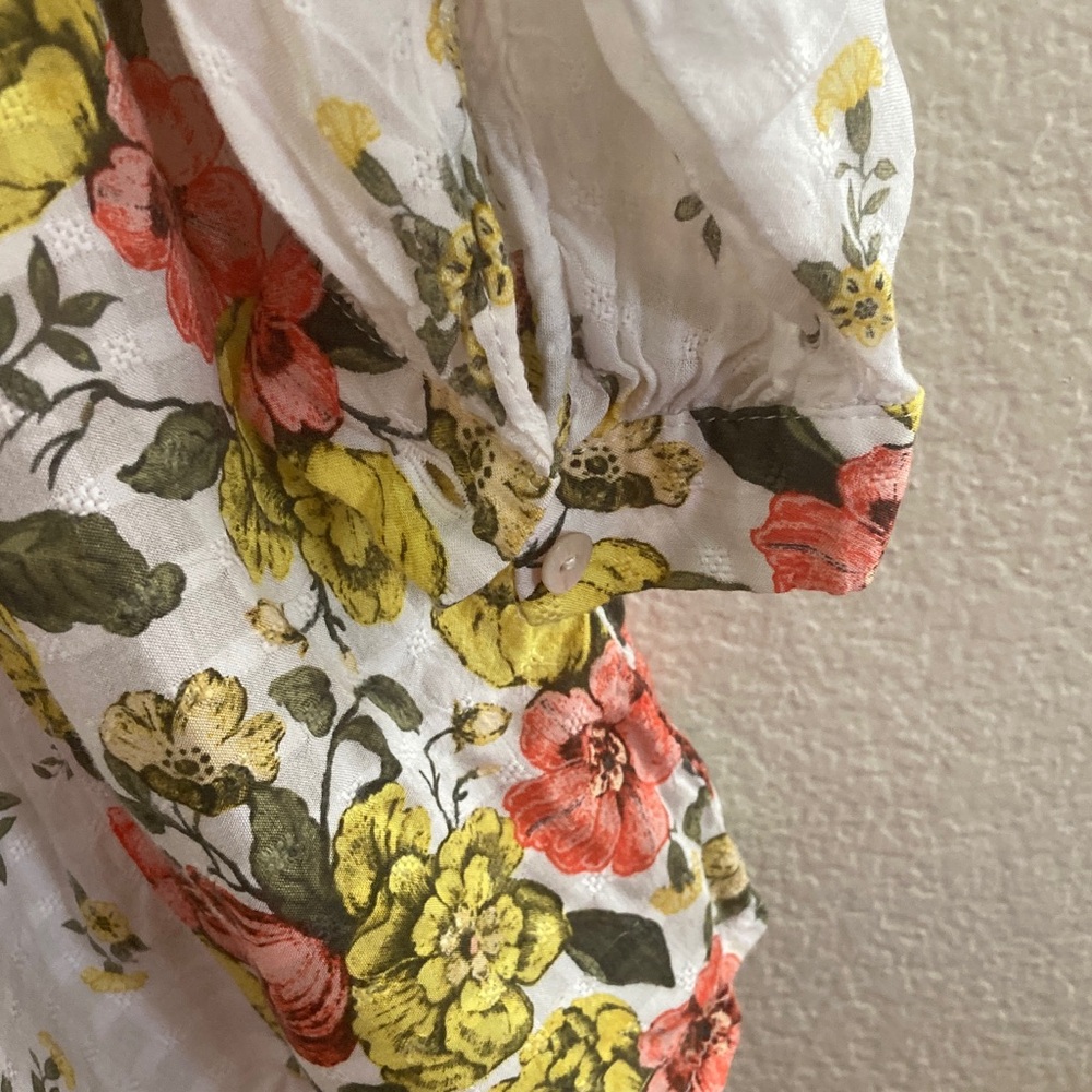 Jane+Delancey anthropology patchwork shirt Pearl buttons boho lagenlook - Picture 5 of 7